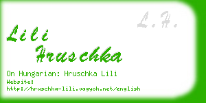 lili hruschka business card